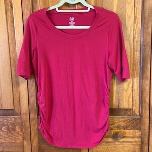 Duo Maternity Crew Neck Tee Shortsleeved Pink Size Medium